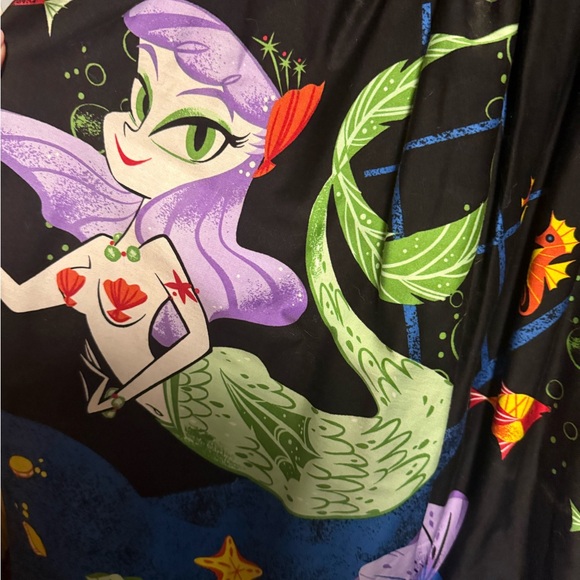 VERY RARE Pinup Couture Mexican Circle Skirt w Mermaid Border - Picture 2 of 5